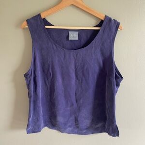 Vintage 90's Y2K Rabbit Rabbit Rabbit Top 14 Purple Rayon Sleeveless‎ Boxy U.S.A